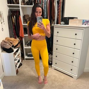 Gold Elite three piece workout set size small